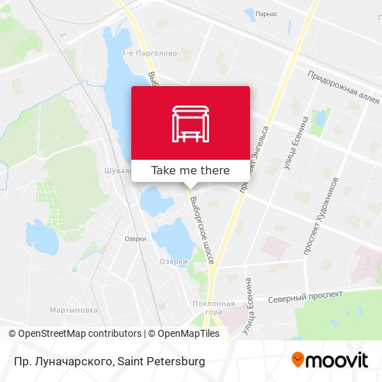 Пр. Луначарского map