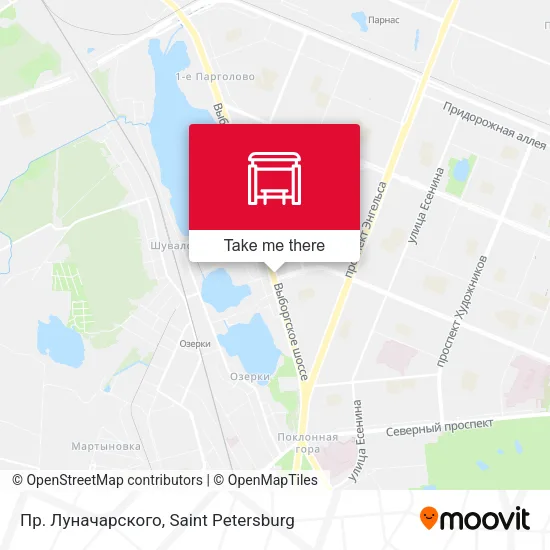 Пр. Луначарского map