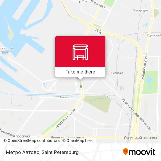 Метро Автово map