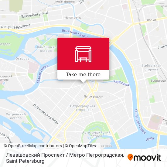 Левашовский Проспект / Метро Петроградская map