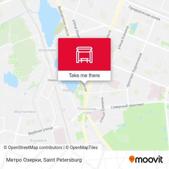 Метро Озерки map