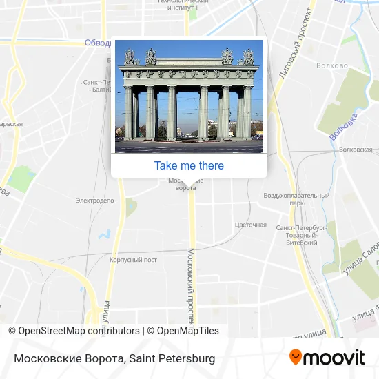 Московские Ворота map