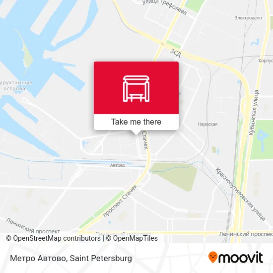 Метро Автово map