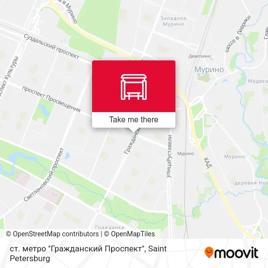 ст. метро ''Гражданский Проспект'' map