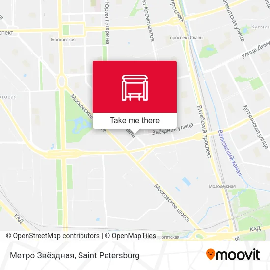 Метро Звёздная map