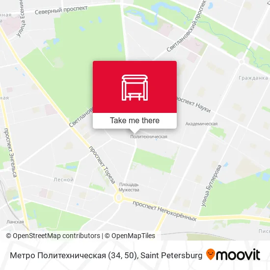 Метро Политехническая (34, 50) map