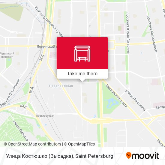 Улица Костюшко (Высадка) map