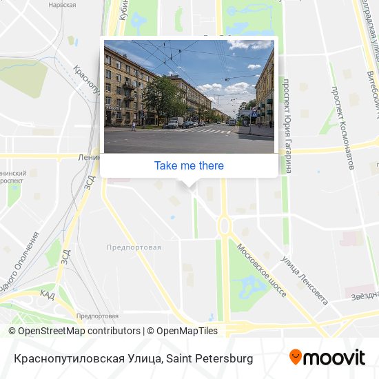 Краснопутиловская Улица map