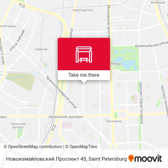 Новоизмайловский Проспект 45 map