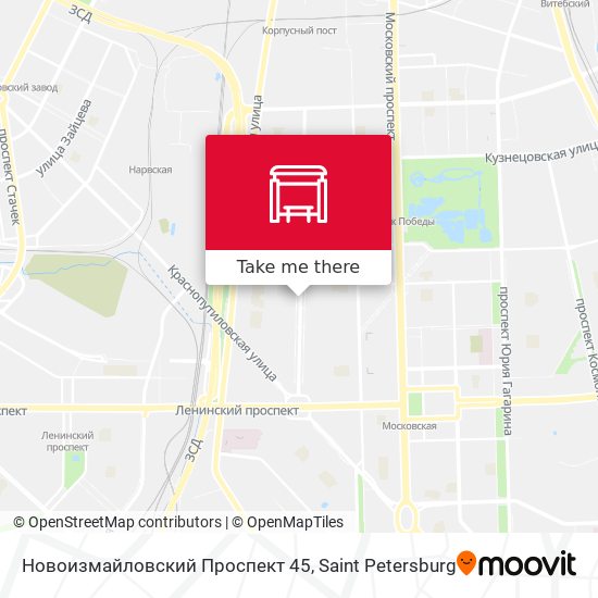 Новоизмайловский Проспект 45 map