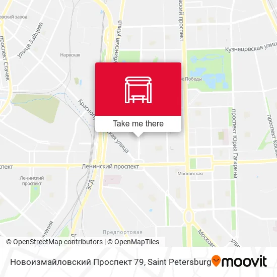 Новоизмайловский Проспект 79 map