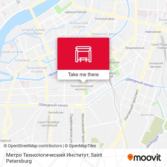 Метро Технологический Институт map