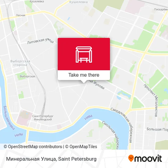 Минеральная Улица map
