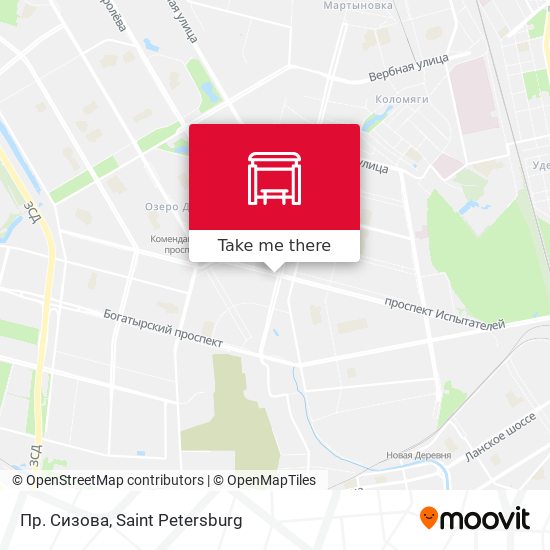 Пр. Сизова map