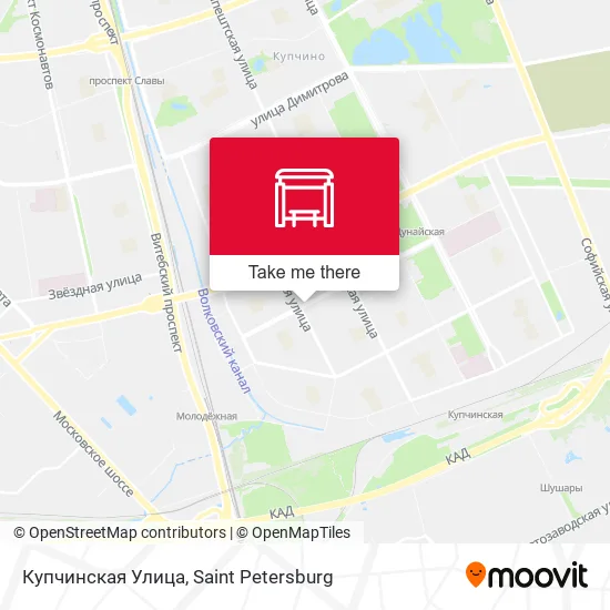 Купчинская Улица map