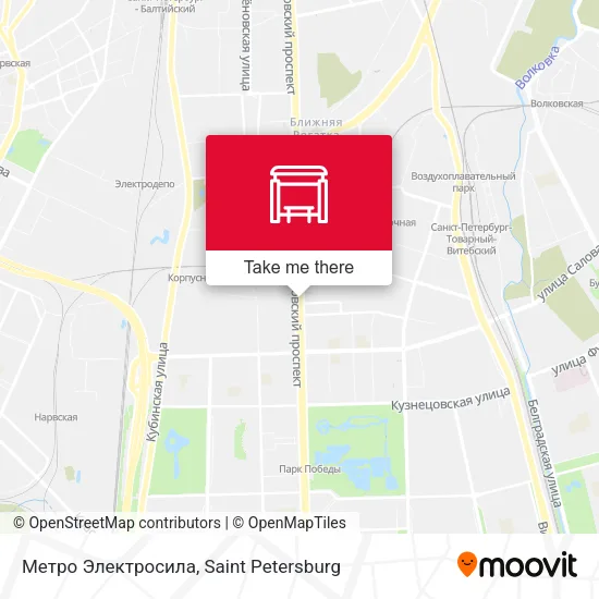 Метро Электросила map