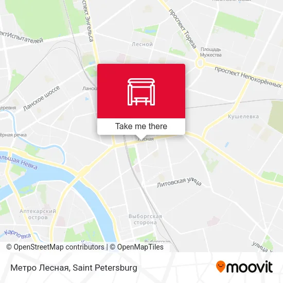 Метро Лесная map