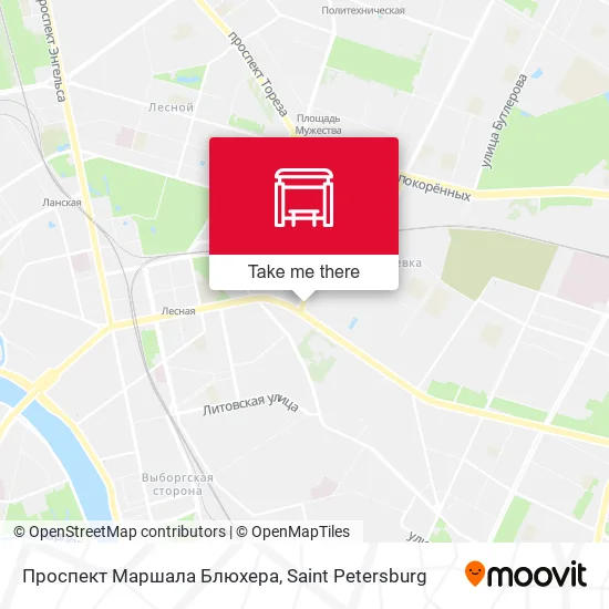 Проспект Маршала Блюхера map