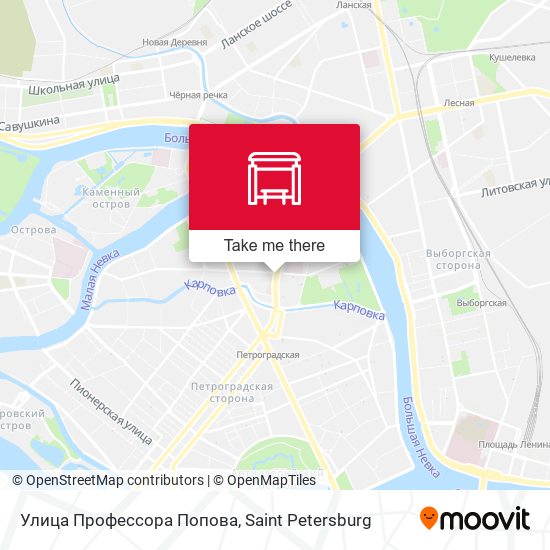 Улица Профессора Попова map