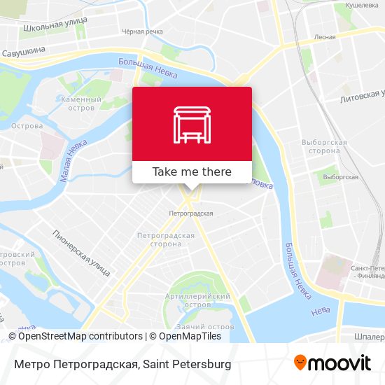 Метро Петроградская map