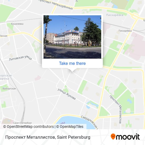 Проспект Металлистов map