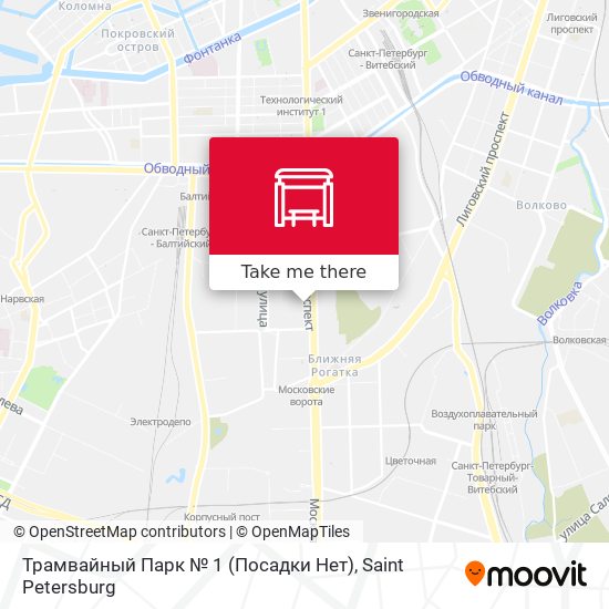 Трамвайный Парк № 1 (Посадки Нет) map