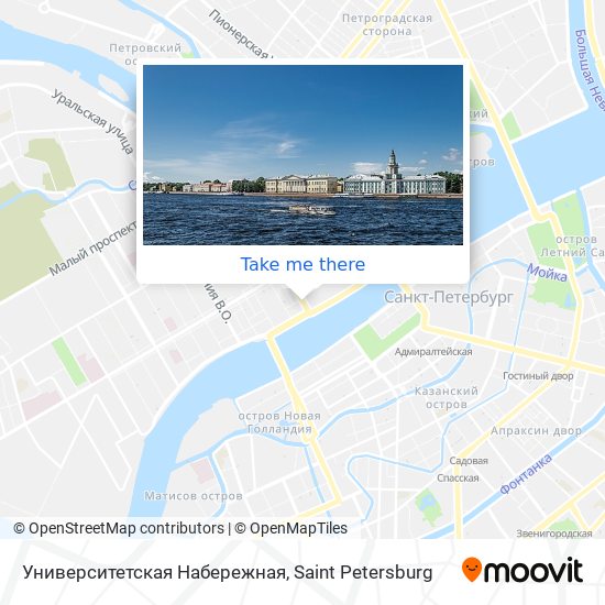 Университетская Набережная map