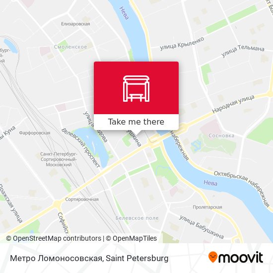 Метро Ломоносовская map