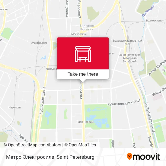 Метро Электросила map