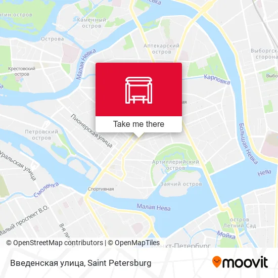 Введенская улица map