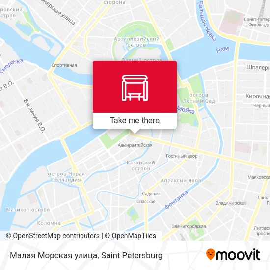 Малая Морская улица map