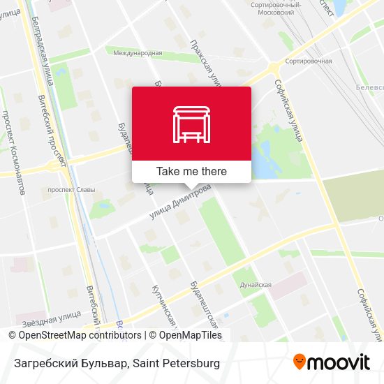 Загребский Бульвар map