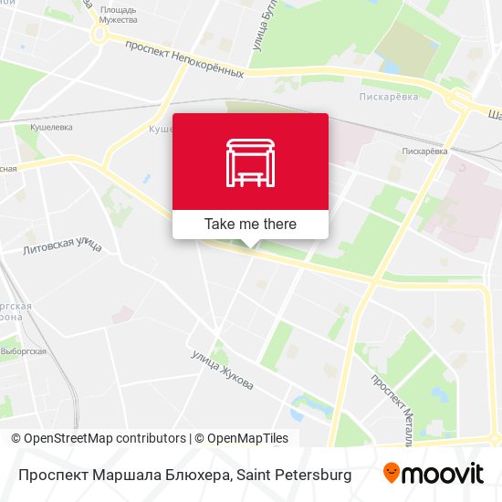 Проспект Маршала Блюхера map