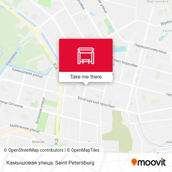 Камышовая улица map