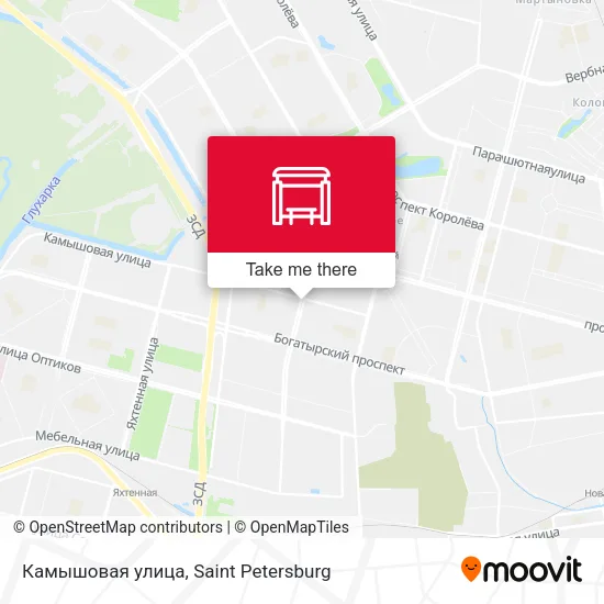 Камышовая улица map