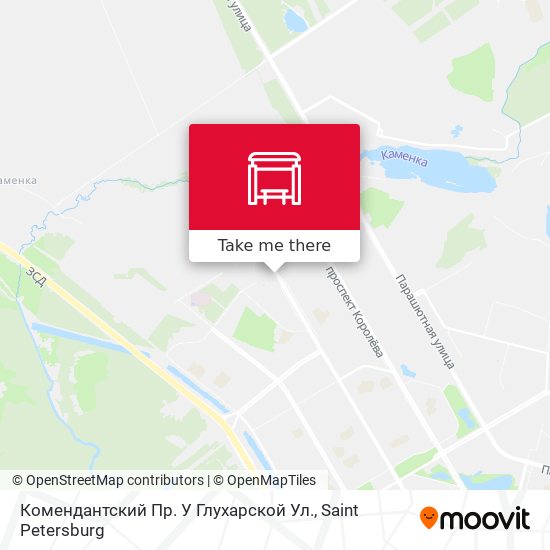 Комендантский Пр. У Глухарской Ул. map