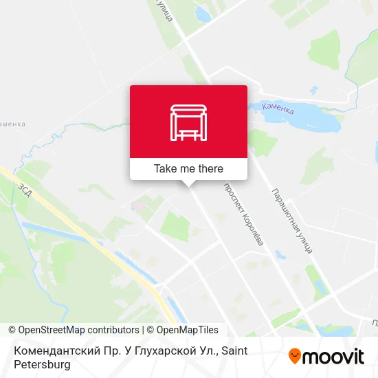 Комендантский Пр. У Глухарской Ул. map