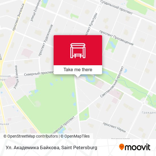 Ул. Академика Байкова map