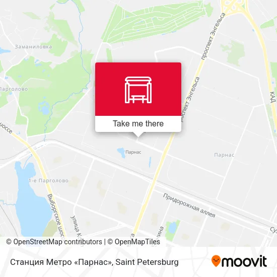 Станция Метро «Парнас» map