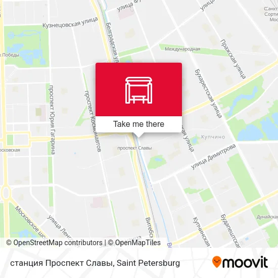 станция Проспект Славы map