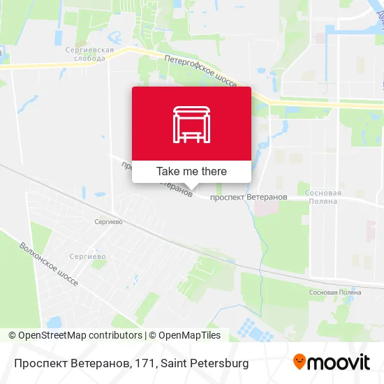 Проспект Ветеранов, 171 map