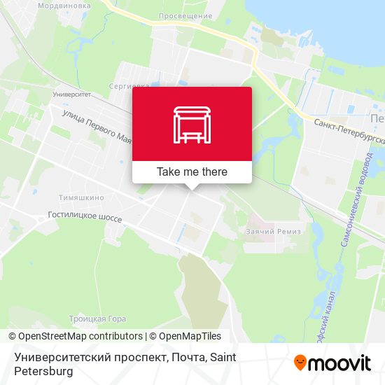 Университетский проспект, Почта map