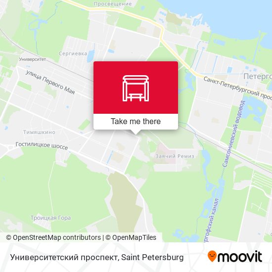 Университетский проспект map