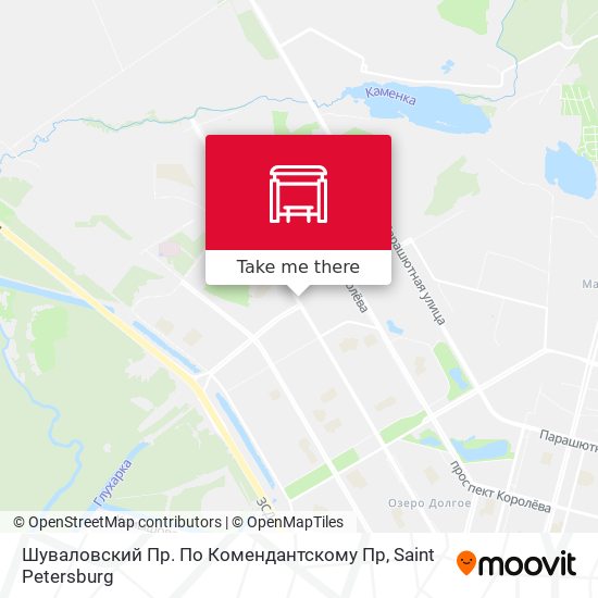 Шуваловский Пр. По Комендантскому Пр map