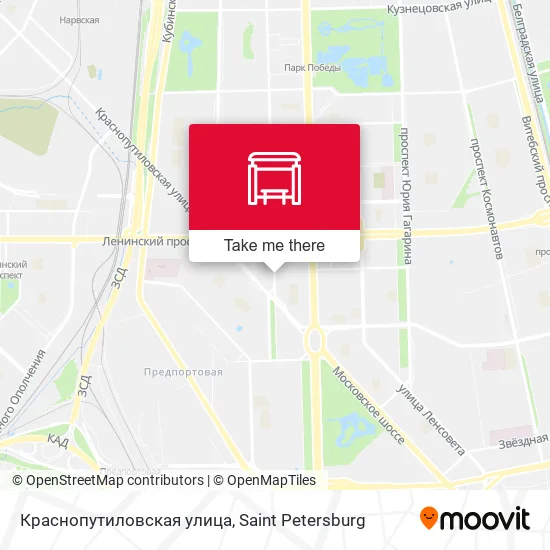 Краснопутиловская улица map