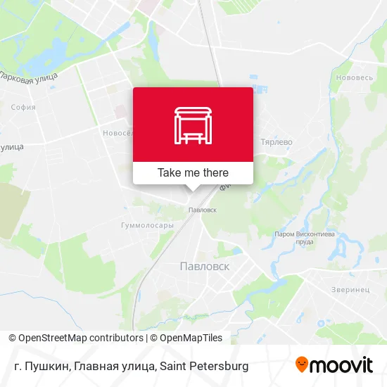 г. Пушкин, Главная улица map