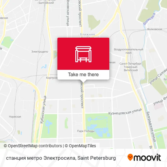 станция метро Электросила map