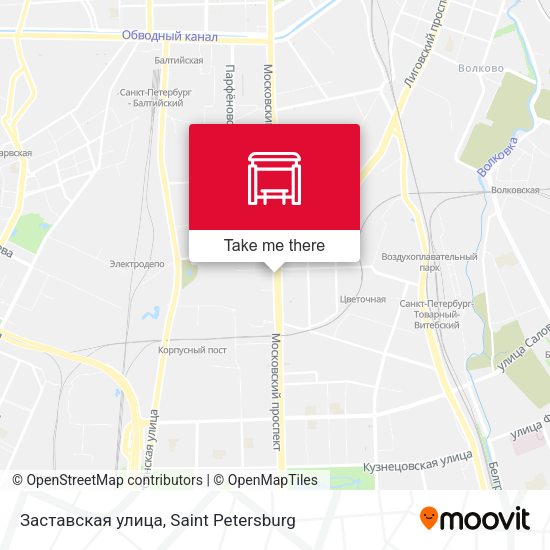 Заставская улица map