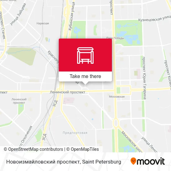 Новоизмайловский проспект map