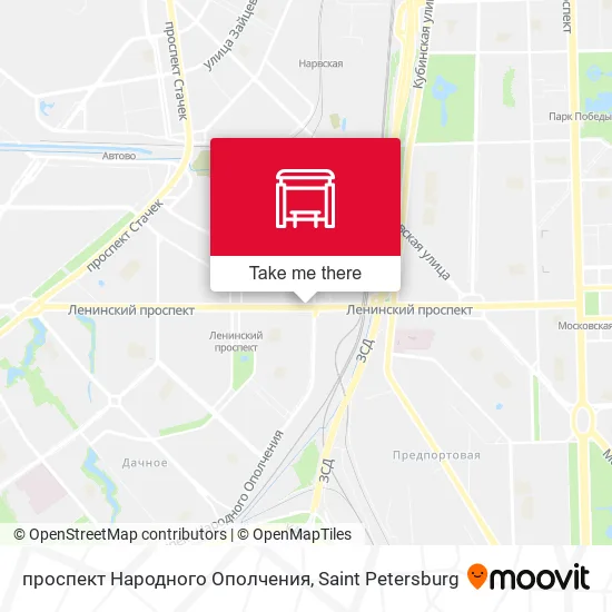 проспект Народного Ополчения map